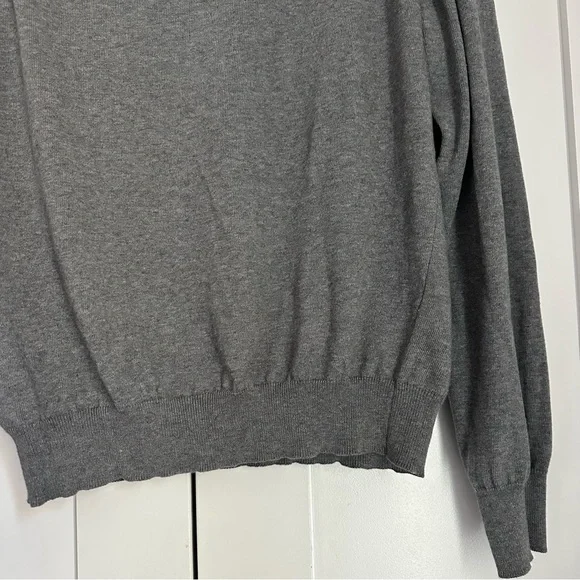 Hackett Grey V-Neck Sweater, 100% cotton, Large